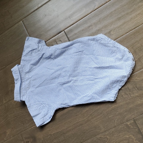 Monica and Andy button up body suit seersucker size 3-6 months - Picture 2 of 3